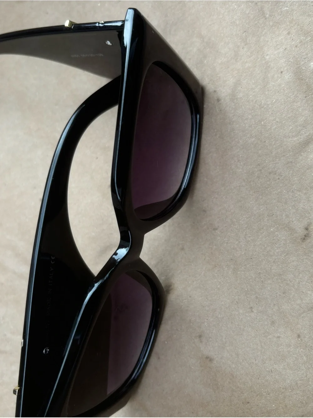 Yves Saint Laurent Black Sunglasses with Gold Hardware